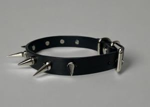 Leather spike choker with durable, stylish design for BDSM play