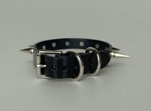 Submissive day collar featuring mixed-size spikes and premium craftsmanship